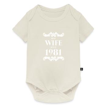 Meilleure épouse depuis 1981 Mariage - Body à manches courtes Premium Bébé - blanc cassé - Devant