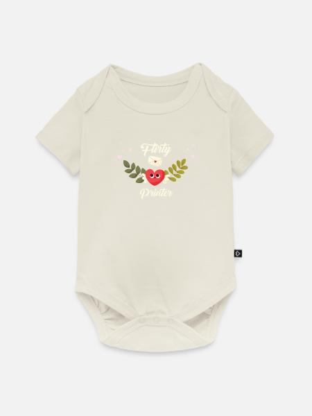 Flirty Drucker - Baby Premium Kurzarmbody - Naturweiß