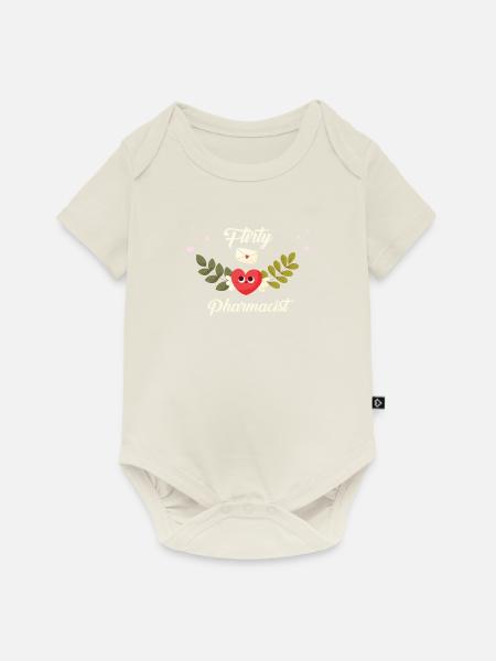Flirty Apotheker - Baby Premium Kurzarmbody - Naturweiß