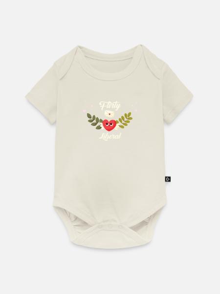 Flirty Liberal - Baby Premium Kurzarmbody - Naturweiß