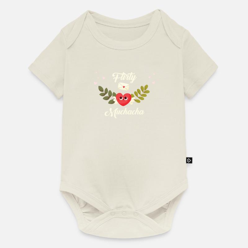Flirty Muchacha - Body à manches courtes Premium Bébé - blanc cassé