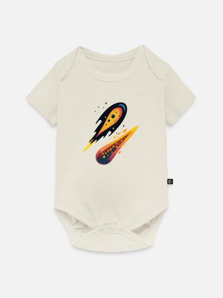 Sternschnuppen - Baby Premium Kurzarmbody - Naturweiß