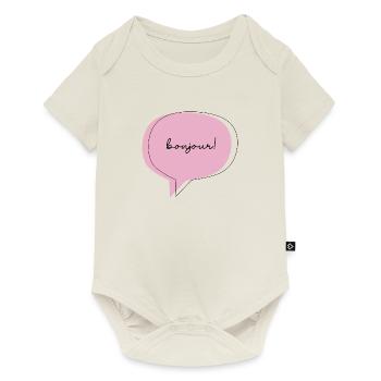 Bonjour². - Body à manches courtes Premium Bébé - blanc cassé - Devant