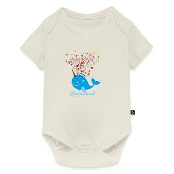 karnewal,wal,konfetti,karneval,walfisch - Baby Premium Kurzarmbody - Naturweiß - Vorne