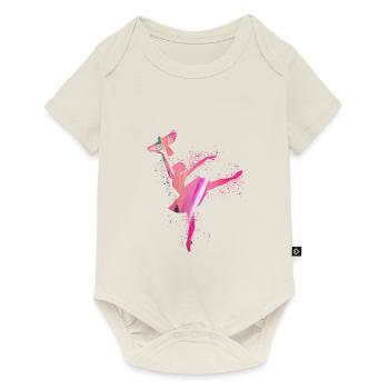 ballerina,bird,graffiti,painting,dancer,pink - Baby Premium short-sleeve bodysuit - off white - Front