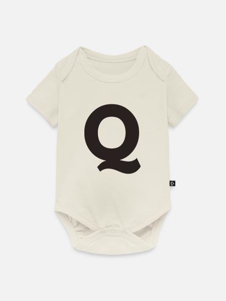Q - Baby Premium Kurzarmbody - Naturweiß