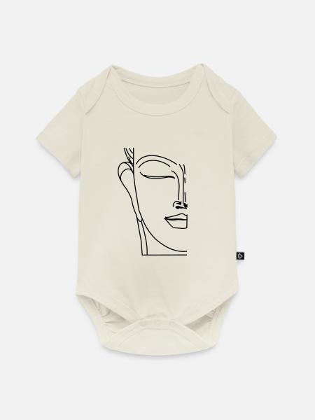Buddha - Baby Premium Kurzarmbody - Naturweiß
