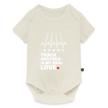 J’adore l’athlétisme - Body à manches courtes Premium Bébé - blanc cassé - Devant