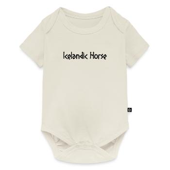 Icelandic Horse : Cheval de cheval de l’Islande Pony Merch - Body à manches courtes Premium Bébé - blanc cassé - Devant