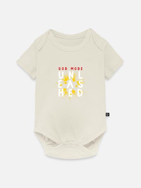 Gott-Modus entfesselt - Baby Premium Kurzarmbody - Naturweiß