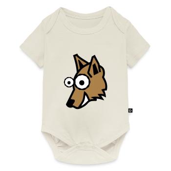 Fuchs Design Tierform - Baby Premium Kurzarmbody - Naturweiß - Vorne