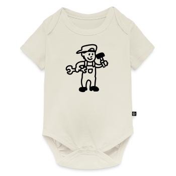Handwerker - line - Baby Premium Kurzarmbody - Naturweiß - Vorne