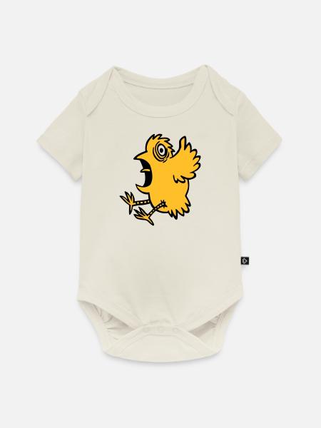 Vogel Schreck - Baby Premium Kurzarmbody - Naturweiß