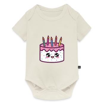 Birthday cake - Baby Premium short-sleeve bodysuit - off white - Front