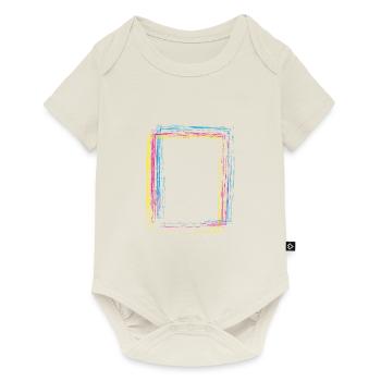 Frame Pattern Drawing - Baby Premium short-sleeve bodysuit - off white - Front