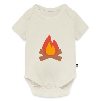 Feu de camp - Body à manches courtes Premium Bébé - blanc cassé - Devant