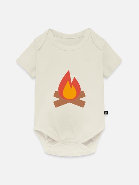 Feu de camp - Body à manches courtes Premium Bébé - blanc cassé