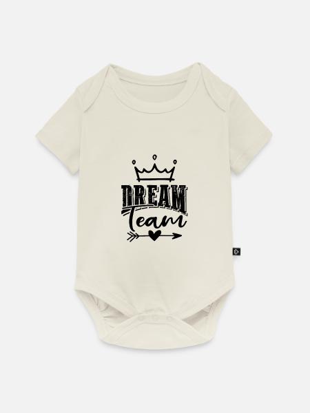 Dream Team - Baby Premium Kurzarmbody - Naturweiß