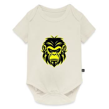 Monkey Head Portrait Icon - Baby Premium short-sleeve bodysuit - off white - Front