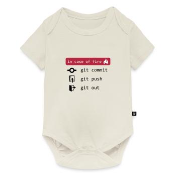 in case of fire - git out - Baby Premium Kurzarmbody - Naturweiß - Vorne