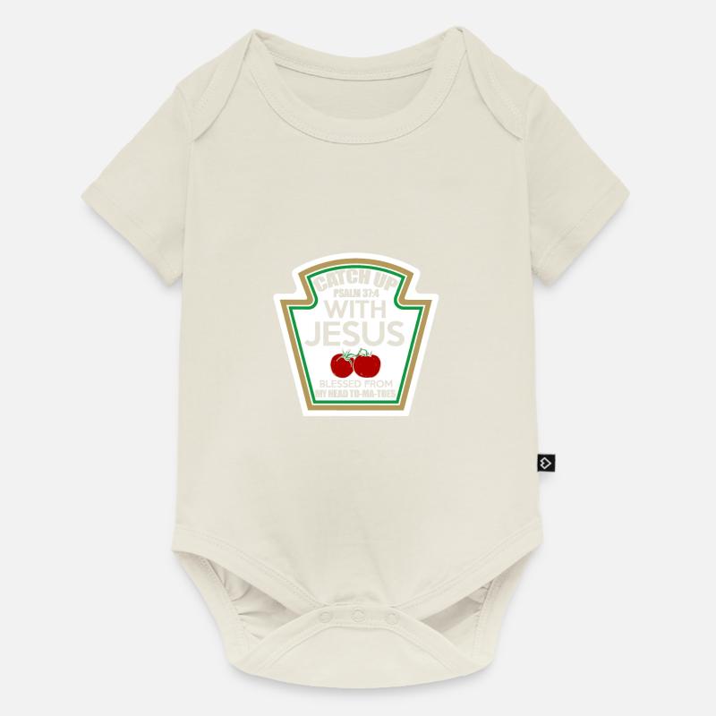 Rattrape-moi avec Jésus - Body à manches courtes Premium Bébé - blanc cassé