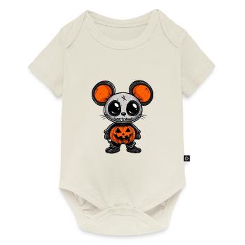 Mouse Halloween Funny Zombie - Baby Premium short-sleeve bodysuit - off white - Front