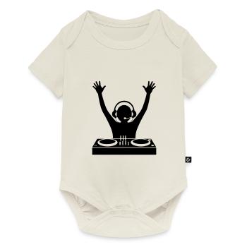 DJ Platines Soirée - Body à manches courtes Premium Bébé - blanc cassé - Devant