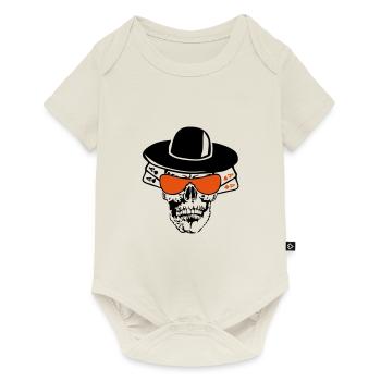 Todeskopf Poker carre as - Baby Premium Kurzarmbody - Naturweiß - Vorne