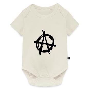 logo anarchy 3 - Body à manches courtes Premium Bébé - blanc cassé - Devant