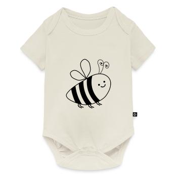 suesse biene 001 - Baby Premium Kurzarmbody - Naturweiß - Vorne