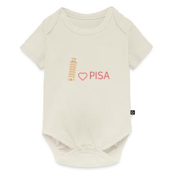 Pisa Passion: Stil, der dein Herz erobert!Geschenk - Baby Premium Kurzarmbody - Naturweiß - Vorne