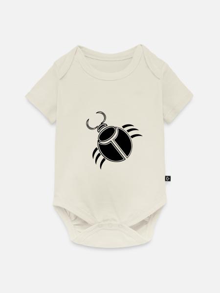 scarabaeus - Baby Premium Kurzarmbody - Naturweiß