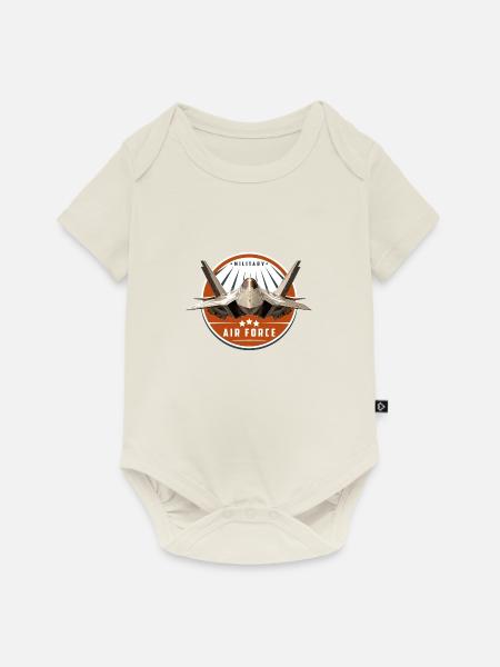 AIR FORCE - Baby Premium Kurzarmbody - Naturweiß