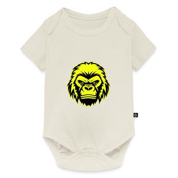Gorilla Head Portrait Icon - Baby Premium short-sleeve bodysuit - off white - Front