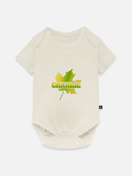 Geschenk für Charlie - Baby Premium Kurzarmbody - Naturweiß