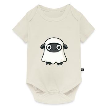 Schaf Halloween Lustig Geist - Baby Premium Kurzarmbody - Naturweiß - Vorne