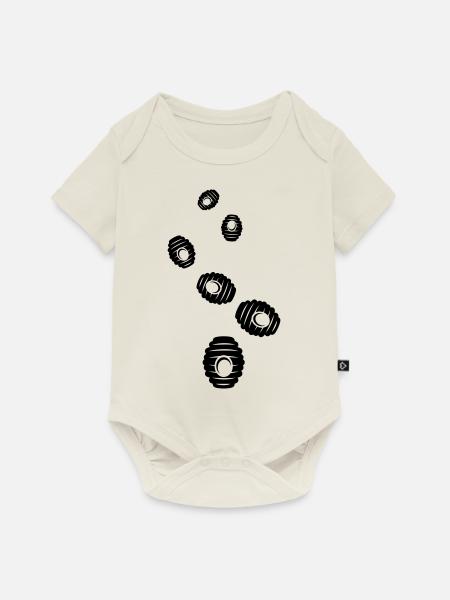Imker Icon honig - Baby Premium Kurzarmbody - Naturweiß
