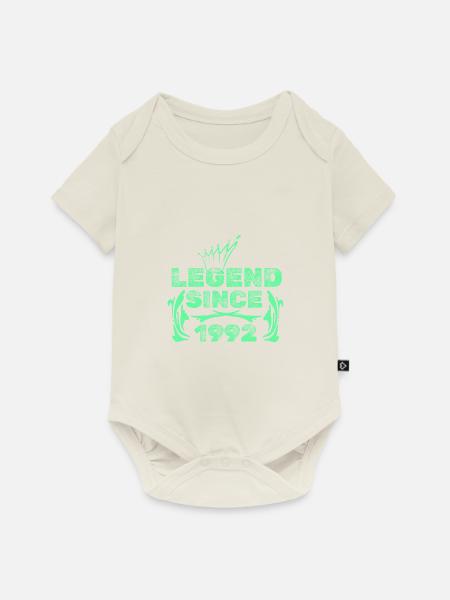Geschenkidee 1992 - Baby Premium Kurzarmbody - Naturweiß
