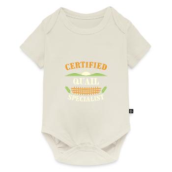 Certified Quail Specialist Farmer Funny Farming - Baby Premium short-sleeve bodysuit - off white - Front