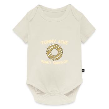 Tummy Ache Donut Survivor Drôle de nourriture préférée - Body à manches courtes Premium Bébé - blanc cassé - Devant