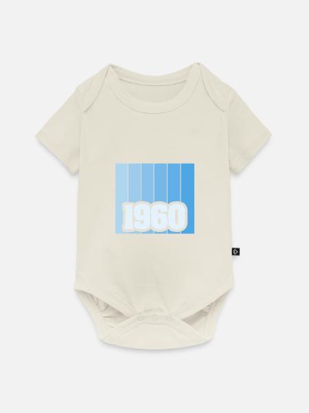 1960 1960 - Baby Premium Kurzarmbody - Naturweiß