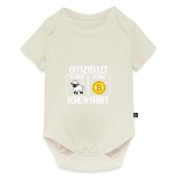Offizielles Schlafshirt Bitcoin Krypto - Baby Premium Kurzarmbody - Naturweiß - Vorne
