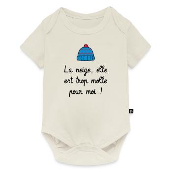 La neige, elle est trop molle pour moi ! Culte - Body à manches courtes Premium Bébé - blanc cassé - Devant