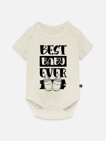 bestes baby - Baby Premium Kurzarmbody - Naturweiß