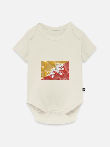 Bhutan - Baby Premium Kurzarmbody - Naturweiß