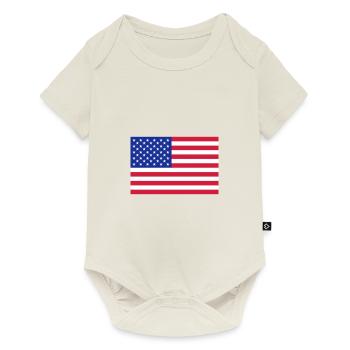 USA Flag - Baby Premium short-sleeve bodysuit - off white - Front