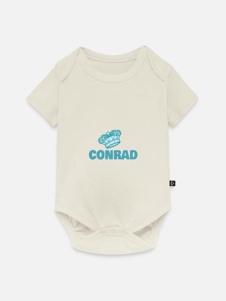 Krone König Conrad - Baby Premium Kurzarmbody - Naturweiß