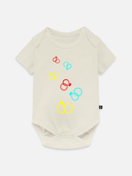 Eheringe symbol - Baby Premium Kurzarmbody - Naturweiß