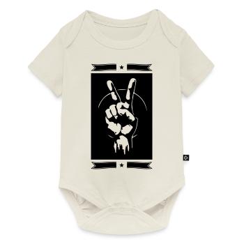Peace Hand Sign Peace - Baby Premium short-sleeve bodysuit - off white - Front