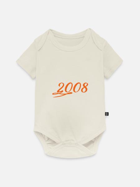 Jahr 2008 - Baby Premium Kurzarmbody - Naturweiß